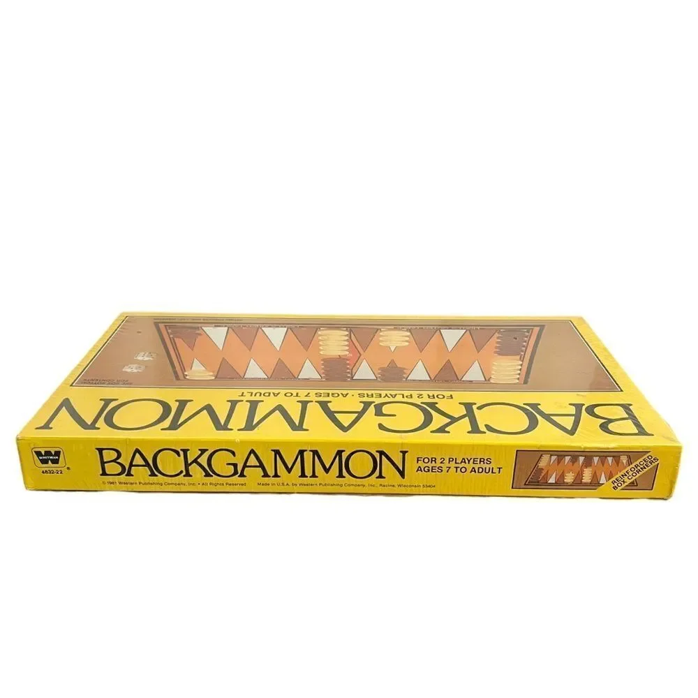 Vintage 1981 Whitman Backgammon Board Game NEW Factory Sealed 4832-22